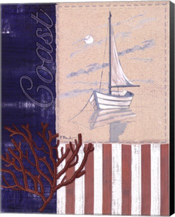 Framed American Coastal I Print