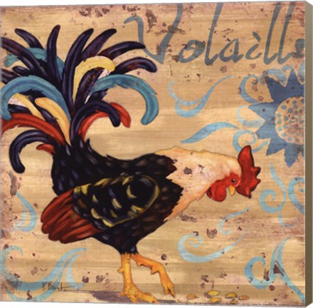 Framed Royale Rooster I Print