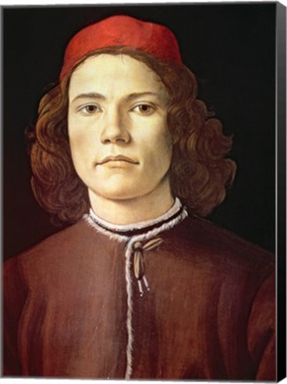 Framed Portrait of a Young Man, c.1480-85 Print