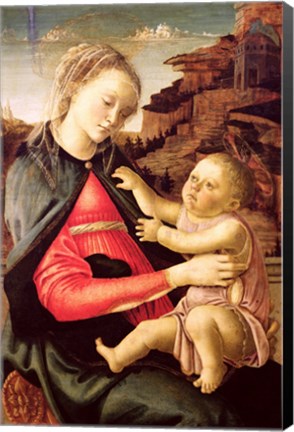 Framed Virgin and Child (Madonna of the Guidi da Faenza) c.1465-70 Print