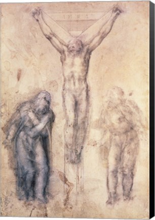 Framed Inv.1895-9-15-509 Recto W.81 Study for a Crucifixion Print