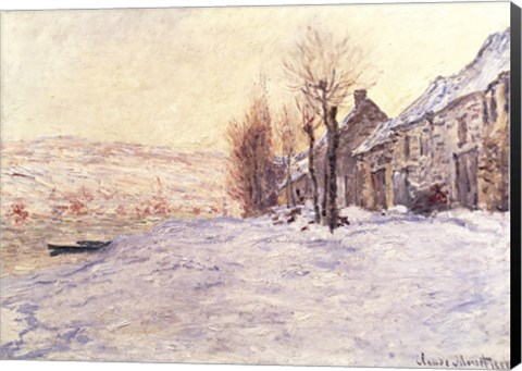 Framed Lavacourt under Snow, c.1878-81 Print