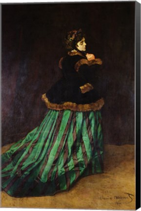 Framed Camille, or The Woman in the Green Dress, 1866 Print