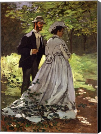 Framed Promenaders, or Bazille and Camille, 1865 Print