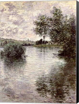 Framed Seine at Vetheuil, 1879 Print