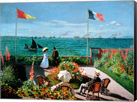 Framed Terrace at Sainte-Adresse, 1867 Print