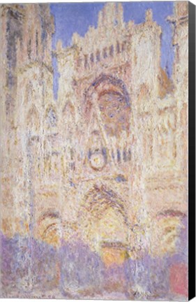 Framed Rouen Cathedral at Sunset, 1894 Print