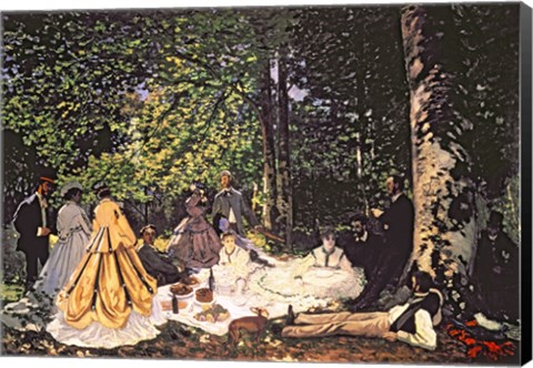 Framed Le Dejeuner sur l&#39;Herbe, 1866 Print