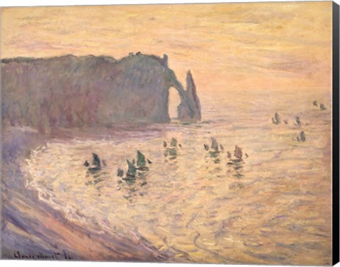 Framed Cliffs at Etretat, 1886 Print