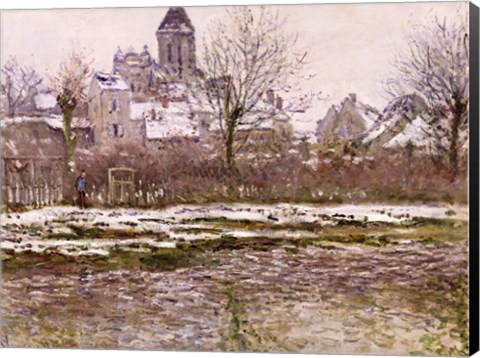 Framed Church at Vetheuil under Snow, 1878-79 Print