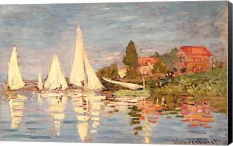 Framed Regatta at Argenteuil, c.1872 Print