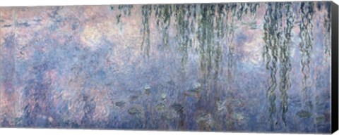 Framed Waterlilies: Morning with Weeping Willows, detail of central section, 1914-18 Print