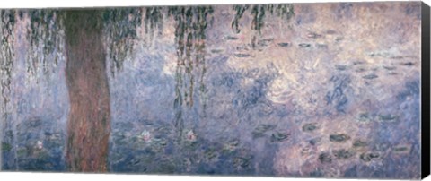 Framed Waterlilies: Morning with Weeping Willows, 1914-18 (right section) Print