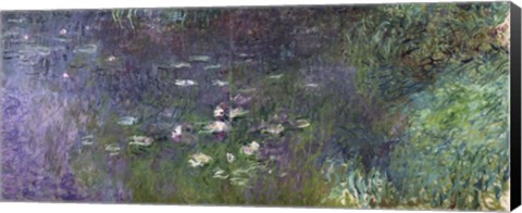 Framed Waterlilies: Morning, 1914-18 (right section) Print