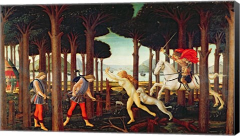 Framed Story of Nastagio degli Onesti: Nastagio&#39;s Vision of the Ghostly Pursuit in the Forest, 1483 or 1487 Print