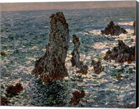 Framed Rocks at Belle-Ile, 1886 Print