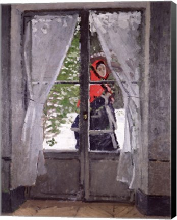 Framed Red Cape (Madame Monet) c.1870 Print