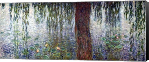 Framed Waterlilies: Morning with Weeping Willows, detail of the left section, 1915-26 Print