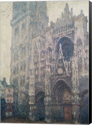 Framed Rouen Cathedral, West Portal, Grey Weather, 1894 Print