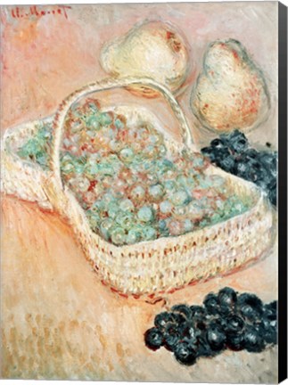 Framed Basket of Grapes, 1884 Print