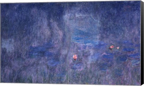 Framed Waterlilies: Reflections of Trees, detail from the central section, 1915-26 Print