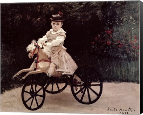 Framed Jean Monet on his Hobby Horse, 1872 Print