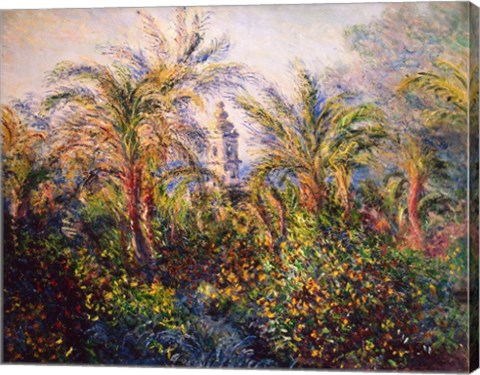 Framed Garden in Bordighera, Impression of Morning, 1884 Print