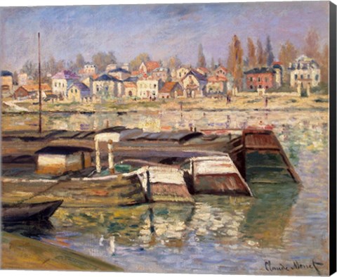 Framed Seine at Asnieres, 1873 Print