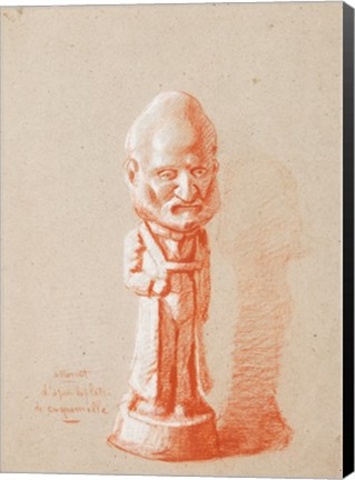 Framed Portrait of a shareholder, from a plaster of Cuquemelle Print