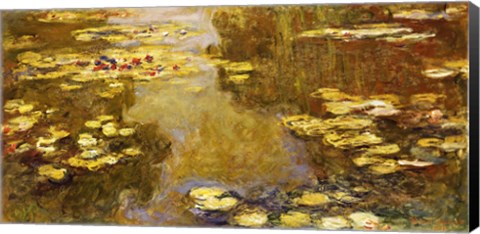 Framed Lily Pond - yellow Print