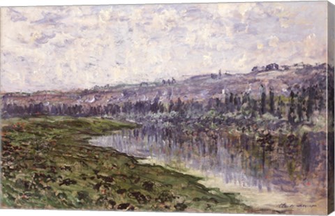 Framed Seine and the Hills of Chantemsle, 1880 Print