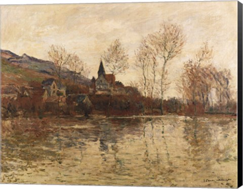 Framed Flood at Giverny, c.1886 Print