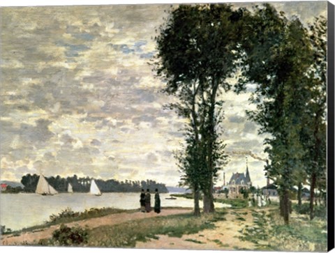 Framed Banks of the Seine at Argenteuil, 1872 Print