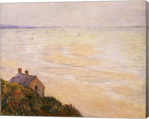 Framed Hut at Trouville, Low Tide, 1881 Print