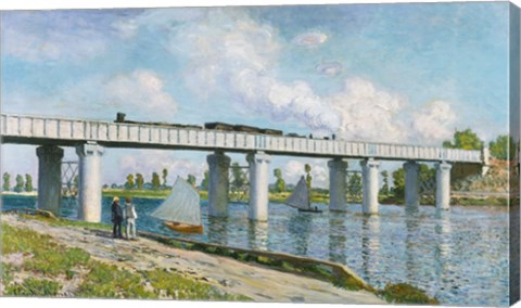 Framed Railway Bridge at Argenteuil, 1873 Print