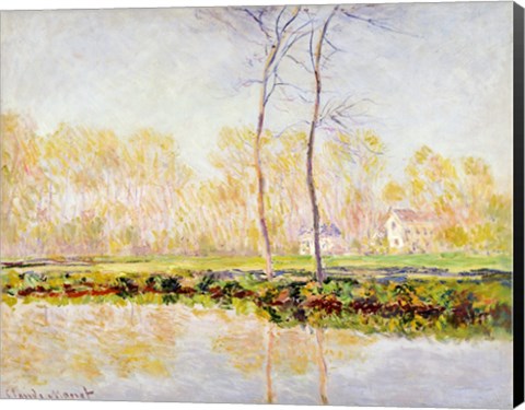 Framed Banks of the River Epte at Giverny, 1887 Print