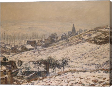 Framed Winter in Giverny, 1885 Print