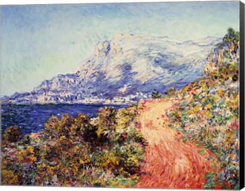 Framed Red Road near Menton, 1884 Print