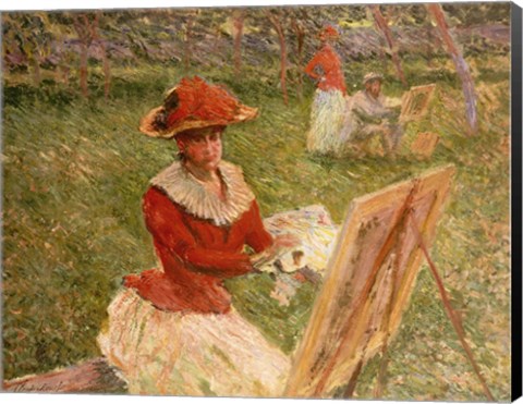 Framed Blanche Hoschede Painting, 1892 Print