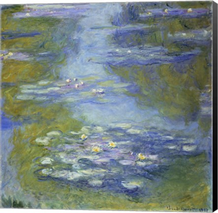 Framed Waterlilies, 1907 detail Print