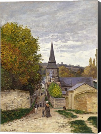 Framed Street in Sainte-Adresse, 1868-70 Print