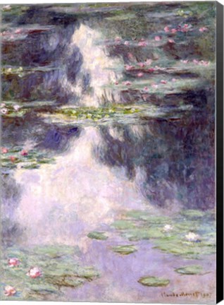 Framed Pond with Water Lilies, 1907 Print