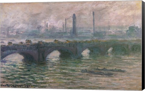 Framed Waterloo Bridge, 1901 Print