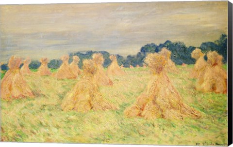 Framed Small Haystacks, 1887 Print