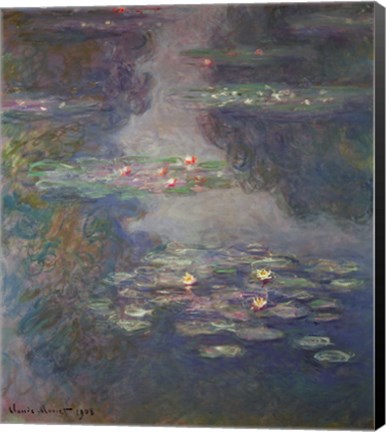 Framed Waterlilies, 1908 Print