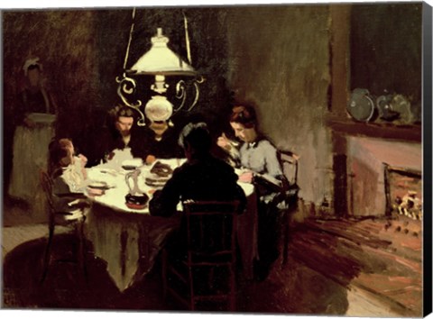 Framed Dinner, 1868-9 Print