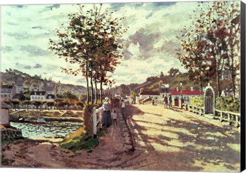 Framed Seine at Bougival, 1869 Print
