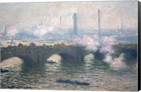 Framed Study of Waterloo Bridge at Dusk, 1903 Print