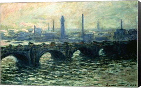 Framed Waterloo Bridge, 1902 Print