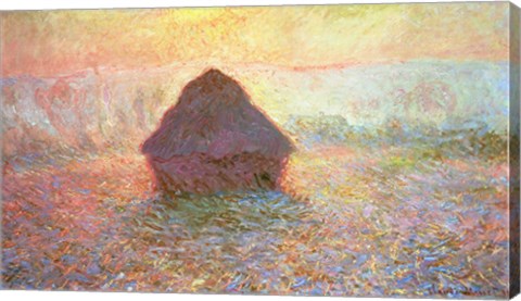 Framed Haystack, Hazy Sunshine, 1891 Print